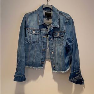 Banana Republic frayed edge cropped jacket